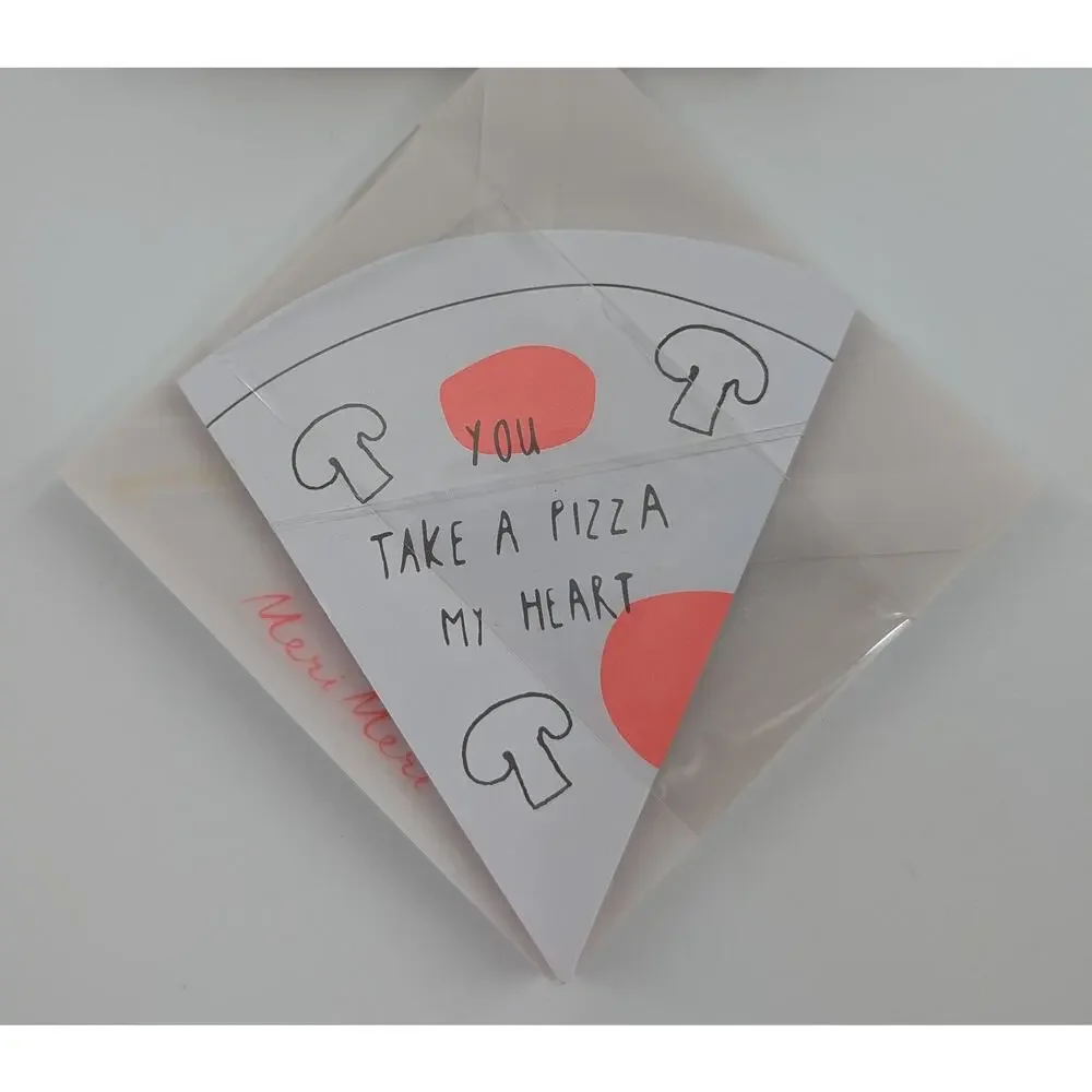 Meri Meri I love Pizza Valentine Notecards Set of 12 Cards